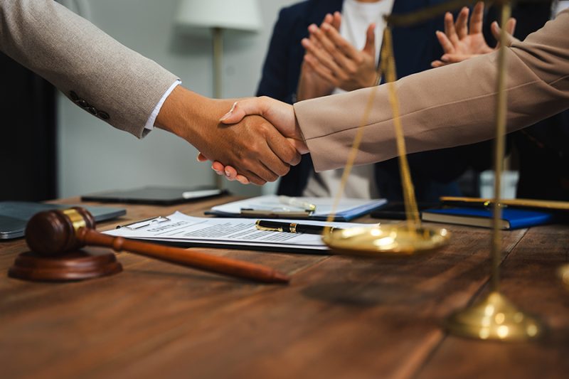 Lawyer or judge consult having team meeting at law office. Law a